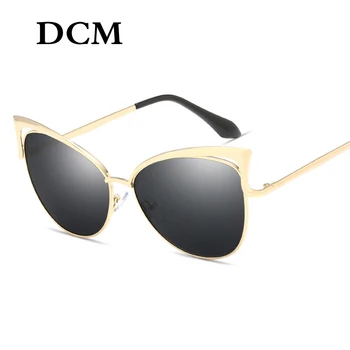 DCM Senhoras Óculos estilo Olho de Gato Mulheres de óculos de Sol com Armação de Liga a Proteção UV400 Marca Designer Retrô CatEye Óculos 5