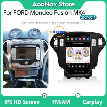 De 12,8 Polegadas Android auto-Rádio Estéreo Para FORD Mondeo Fusão MK4 2007 2008 2009 2010 2011 de GPS do Carro do Leitor Multimédia Central