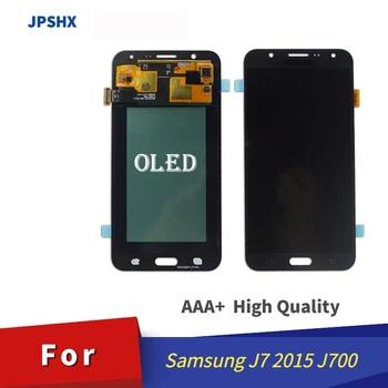 De alta Qualidade Para o Galaxy Samsung J700 Display LCD J700F J700H J700M Digitador da Tela de Toque Para Samsung J7 2015 LCD Parte de Montagem