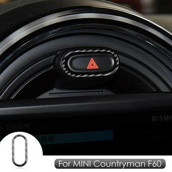 De Fibra de carbono, Interior de Luz de Advertência Interruptor de Tempo de Capa para MINI Cooper F55 F56 Compatriota F60 1