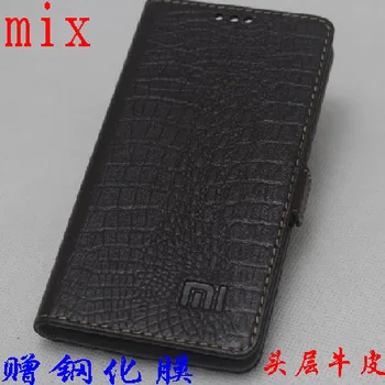 De Qualidade superior, 100% Vaca para o Xiaomi Mi Mix Pro 6.4 polegadas de Couro Genuíno Capa Slim Telefone Flip Caso de Pele para Xiaomi mi mix