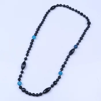 Design simples, preto cristal glassnatural colar de jóias de mulheres de longa clássico vertente colar para mulheres presentes