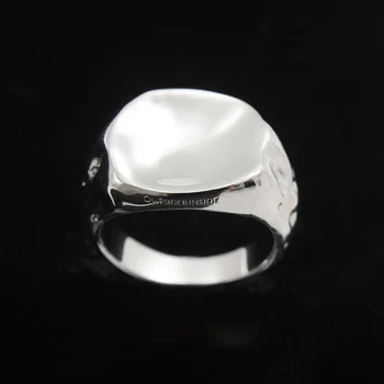 Designer original de prata Tailandês irregulares, côncavas abertura de anel ajustável tendência dominante de hip-hop popular da jóia das senhoras