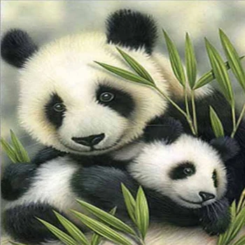 Diamante Pintura de Animais do Panda 5D DIY Bordado de Diamante de Mosaico do cristal de rocha da Imagem a Decoração Home