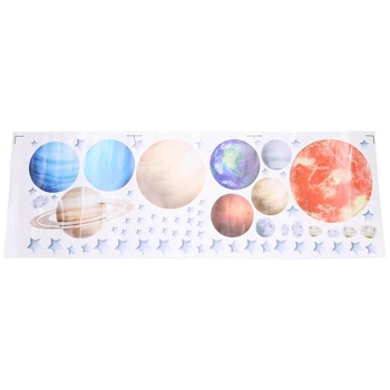 DIY Sistema Solar Adesivos de Parede, o Espaço Planeta Adesivos de Parede, Universo, Com Estrelas de Arte Murais de Parede Para Decoração de Criança de Bebê 0