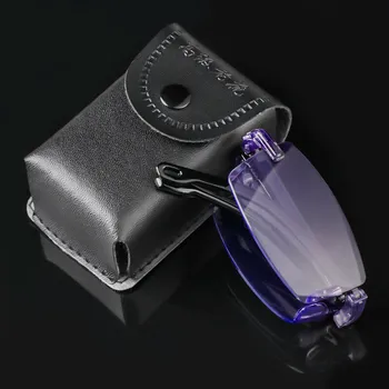 Dobramento de Óculos de Leitura Mens Presbiopia Óculos Luz Azul Óculos com Caixa de Ultra-leve Óculos de Leitura +1.0 +4.0 Óculos 1