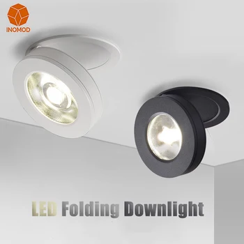 downlight recessed incorporado luz de teto dobrável loja doméstico, comercial LED de alto brilho spotlight
