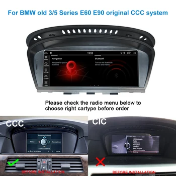E60 E90 de 8,8 polegadas Tela de toque do Carro Android 9.0 ID7 auto-Rádio Leitor Multimídia Bmw 3/5 Série de CIC/CCC GPS de Navegação