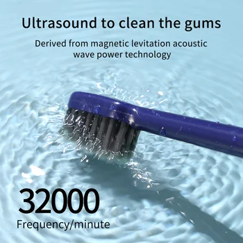 Elétrica ultra Escova de Dente de Carregamento USB Elec Teethbrush Recarregável Cabeça da Escova, Escovas de Bicos para Homens Adultos 2