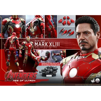 Em Estoque 100% Original HotToys MK43 Homem de Ferro MARK XLIII 1/4 Filme Personagem Modelo da Coleção de Arte de Brinquedo de Presente 60CM