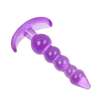 Em Silicone Macio Anal Plug Anal Vibrador Massageador De Próstata Plug Anal Beads Estimulador Ponto G Brinquedo Do Sexo Para Homens, Mulheres, Casais De Sexo Produto 5