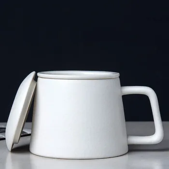 Estilo japonês Criativo Chá Caneca Com Tampa Personalizada em Cerâmica Coador de Chá de Separação de Água do Copo Para a Casa e o Escritório Utiliza 3