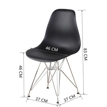 [EUA PRONTO STOCK]Conjunto de 4 Design Moderno Cadeira de Jantar com o Chrome Pernas de Metal, Estilo Nórdico Design Requintado Cadeira para Escritório