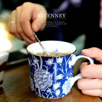 Europeia Caneca De Cerâmica Clássica Casal Xícara De Café, Pequeno-Almoço Copo Criativo Copo De Água Copo De Leite Osso China Cup 2