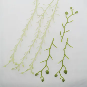 Flores de plástico Ramo de Tronco para Simulação de Phalaenopsis Hortênsia Flor Ramo de Flores Pólo para o Casamento de Arranjo Material