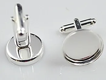 Frete grátis 16mm venda quente de design de Abotoaduras espaços em branco volta em Forma de jóias de moda