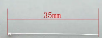Frete grátis 2000pcs de prata Banhado a Bola de Cabeça Pinos 0.5x35mm Fazer a Jóia de Resultados 1