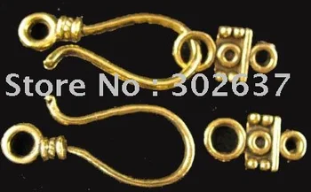 FRETE GRÁTIS 70sets Antiqued ouro único gancho de fecho de alternância A1278G