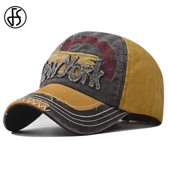 FS 2022 Lavado Vintage de Beisebol de Nova Iorque Chapéus Para Homens Mulheres Streetwear Hip Hop Caps Amarelo Tampa de Caminhoneiro Gorras Hombre Originales 0