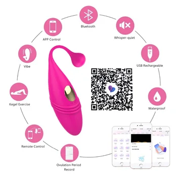 G Spot Massagem Vaginal Aperte Exercício Bluetooth de Controle de APLICATIVO Estimulação do Clitóris Brinquedos Sexuais para as Mulheres Wearable Vibrador Vibrador 1