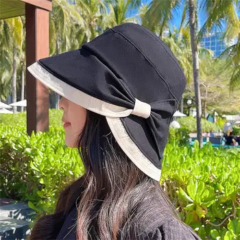 Grande Pescador Chapéu de Textura Fina Fade-Resistente ao Olho-captura de Todas as Mulheres-Jogo Sólido Arco Estilo de Sol Tampa de Proteção