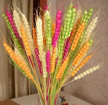 grandes flores de papel 87cm 2pcs Cores Misturadas Artificial Artesanal de Trigo, Flores Decorativas de Simulação de Flores Artificiais de Espuma de Trigo