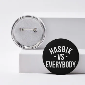 Hasbulla magomedov Hasbik Vs todo mundo Pin Personalizado Engraçado Broches de Lapela da Camisa Saco Emblema do Cartoon Jóia de Presente para Amigos de Menina