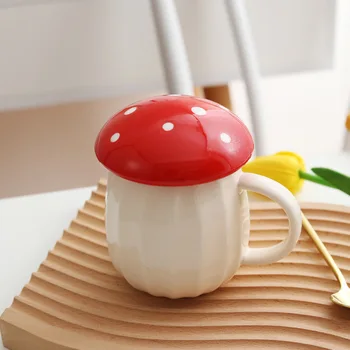 Holaroom Criativo Mushroom Cup Bonito Chá De Leite De Beber A Taça De Cerâmica Caneca De Café De Água, Copos De Práticas Cerâmica Cozinha Copos De Presente 1