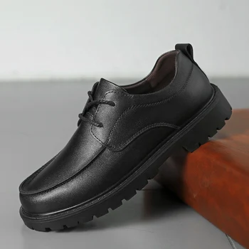 homens Sapatos de Couro Genuíno Casual Sapatos para Homens Plataforma Sapatos lace o Calçado ao ar livre oxfords Respirável homens Tênis