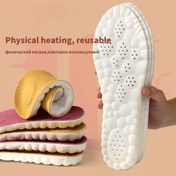 Impulso Físico de Auto-Aquecimento Palmilhas para Sapatos Mulheres Homens Palmilhas de Conforto Reutilizáveis Casal de Inverno Quente Palmilhas para Botas de Tênis