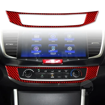 Interior do carro Console Central AC Quadro de controle Tampa do Painel de Guarnição Estilo Adesivo de Ajuste Para o Honda Accord 2014-2017