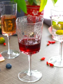 Japonês de vinho de vidro Colorido vidro Cálice Criativo Octogonal taça de champanhe casa de vidro copos de Bar Hotel copas do casamento 0