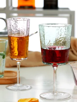 Japonês de vinho de vidro Colorido vidro Cálice Criativo Octogonal taça de champanhe casa de vidro copos de Bar Hotel copas do casamento 3