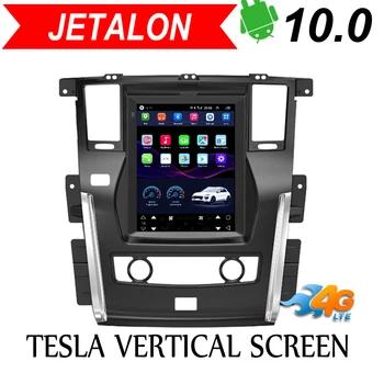 Jetalon Carro Inteligente de Navegação Rede 4G para NISSAN PATROL 2010-2018 estéreo Android GPS do Carro Vertical rádio Invertendo Tudo-em-Um