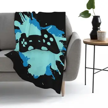 Jogos Gamer Controlador de Paint Splatter Jogar Cobertor TV Mantas de Sofá cobertor de flanela Aconchegante cama Em Casa de viagem Adulto criança