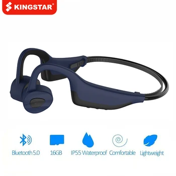 KINGSTAR Osso Condução de Fones de ouvido Bluetooth sem Fio do Fone de ouvido 16GB Leitor de Música MP3 Fones de ouvido Impermeável de Natação do Desporto Fone de ouvido