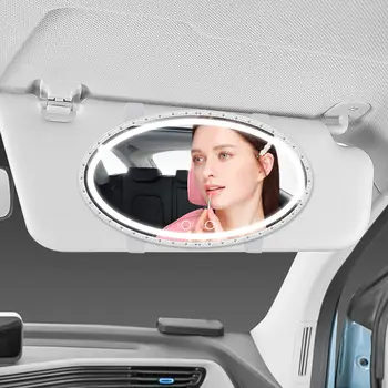 LED Carro Viseira Espelho de Maquilhagem Viseira de Sol do Carro Espelho com Luzes de LED Ajuste para o Presente as Mulheres