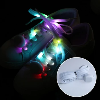 LED Esporte Cordões de sapatos de Luz do Flash para Cima da Vara do Fulgor de Alça de Cadarço Parte do Clube da Chegada Nova Promoção Cadarço com Fivela