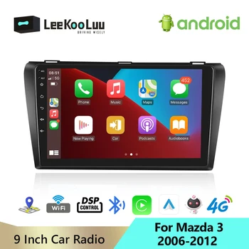 LeeKooLuu 2 Din Android De 10 de Rádio de Carro GPS de Navegação de Auto Estéreo Leitor Multimédia 4G WiFi DSP Carplay Para Mazda 3 de 2006, 2007-2012