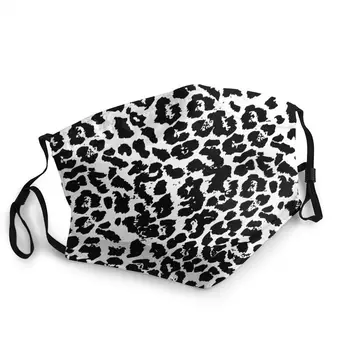 Leopard Pele De Animal Máscara De Homens Adultos, À Prova De Poeira Máscara De Tampa De Proteção Respirador Lavável Boca Abafar