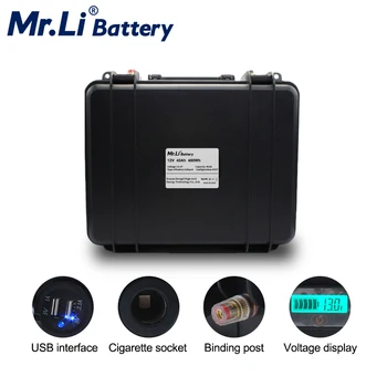 Lifepo4 12V 40Ah Bateria Recarregável Com Construir-em BMS USB de Isqueiro do Carro Interface de Armazenamento de Energia RV EV Fonte de Alimentação