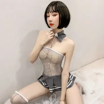 Lingerie Sexy para Mulheres do roupa interior do aluno Erótico Meias Cosplay Traje japonês pornô sexy de terno lingerie Bdsm lingerie