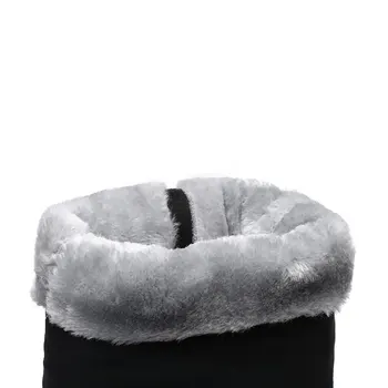 Lloprost ke nova chegada botas de neve de mulheres botas de cano alto feito de couro do PLUTÔNIO e para baixo panos quentes pernas 2020 inverno botas de pelúcia 4
