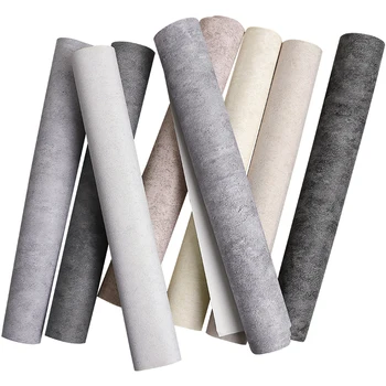 Luxo Escuro Cor lisa de Cimento Cinzento papel de Parede do PVC de Textura de Concreto Impermeável de Decoração de Casa de Sala, Quarto, Sofá-TV Papel de Parede
