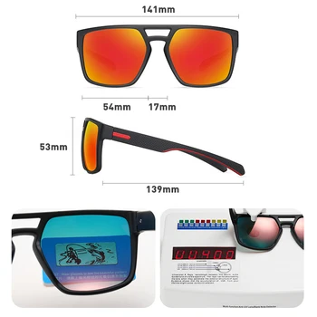 Luxo Óculos Polarizados para Homens Praça Óculos Masculino Retro Anti-Brilho Driver de Espelho de Óculos de Sol das Mulheres lentes de sol hombre 3