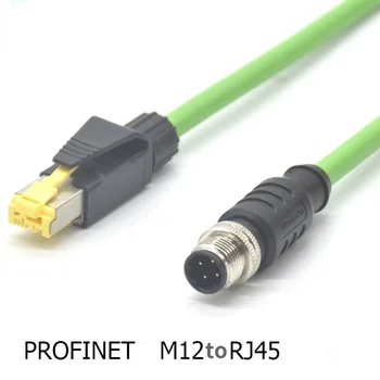 M12 de 4 Pinos D Código Para Conector RJ45 Macho e Fêmea Conector de Fios Profinet Éter Gato Linha Ethernet do Roteador Interruptor Servo-Motor