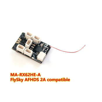 MA-RX62HE-UMA Super Luz de 1,8 g FLYSKY AFHDS 2A 6CH Micro Receptor Incorporado 7A/2S(5A/3S) Brushless ESC para FLYSKY Transmissor de Rádio
