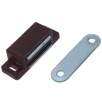 Magnético de porta em snapper para a porta de armário, de plástico, marrom