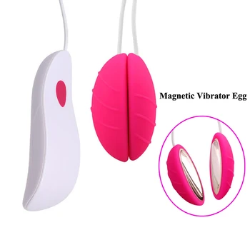 Magnético Dupla Vibração Salto Ovo Massageador do ponto G Clítoris Mamilo Orgasmo Vibrador Estimulador Ovos de Adultos de Produtos do Sexo para as Mulheres A3