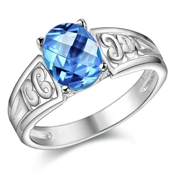 Mais recente Design de moda azul zircão Atacado 925 jóias de prata chapeado anel ,jóia da forma do Anel para as Mulheres, /YRWUVYRE VDRJSCQJ